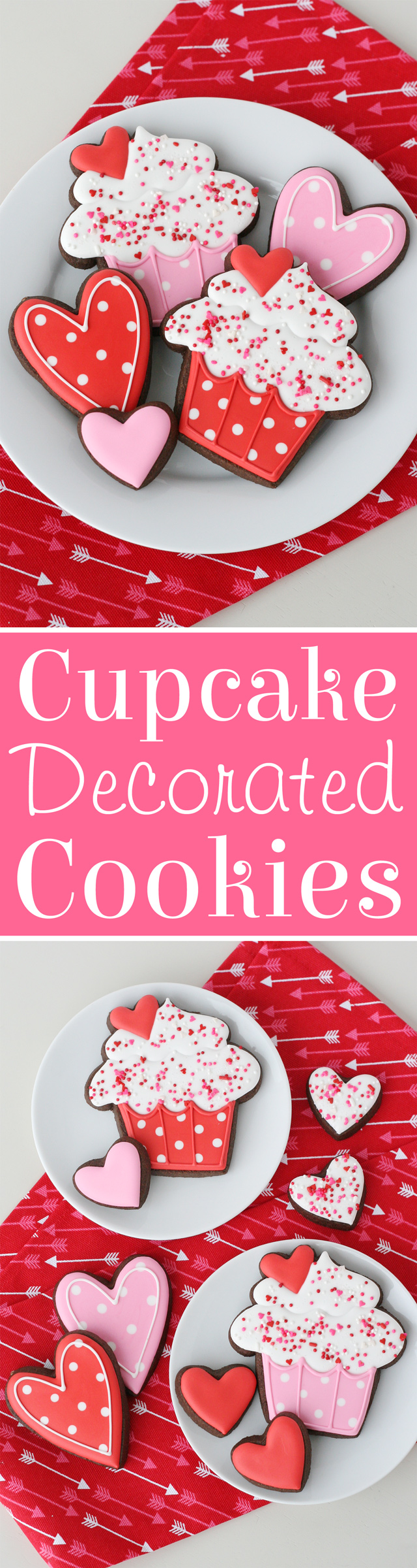 Adorable Valentine's Day Cupcake Cookies - with step-by-step video! 