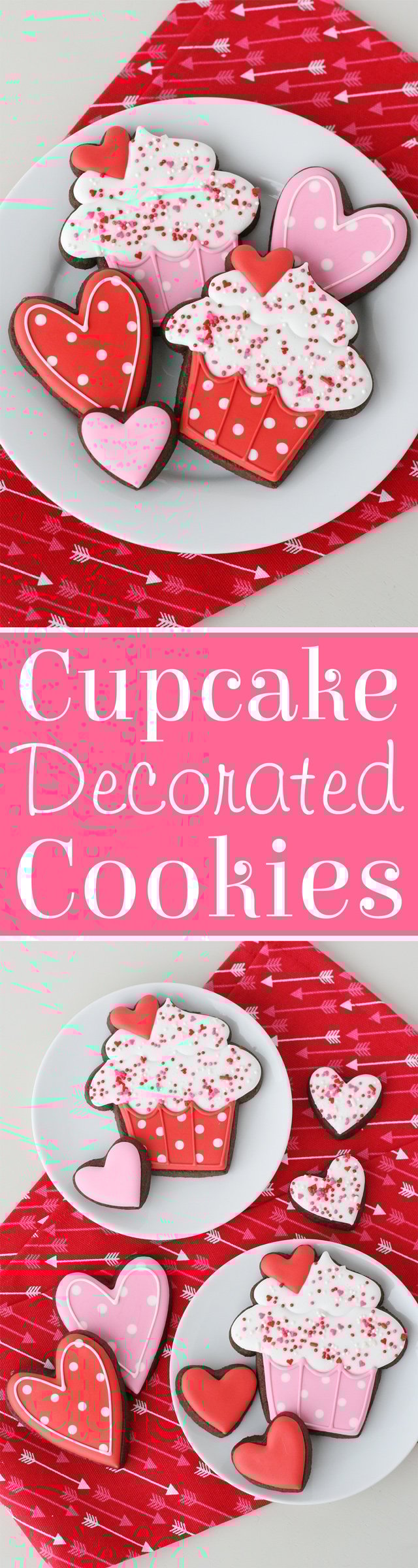 Adorable Valentine's Day Cupcake Cookies - with step-by-step video! 
