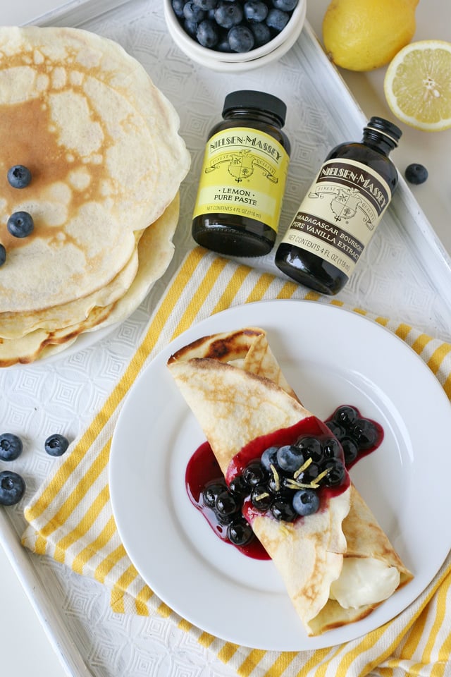 Lemon Blueberry Crepes Recipe - Homemade and delicious!