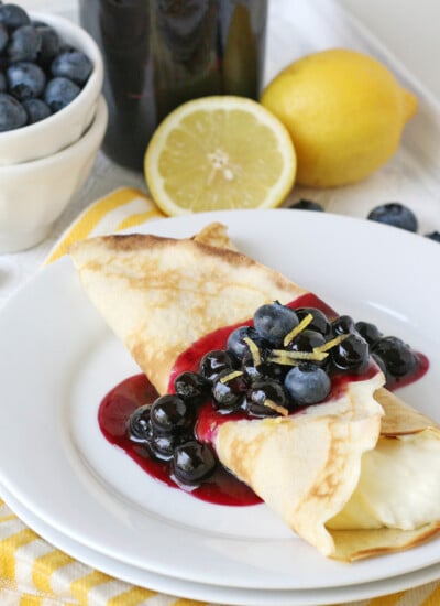 Lemon Blueberry Crepes Recipe - Delicious homemade crepes!