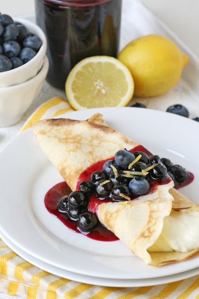 Lemon Blueberry Crepes Recipe - Delicious homemade crepes!