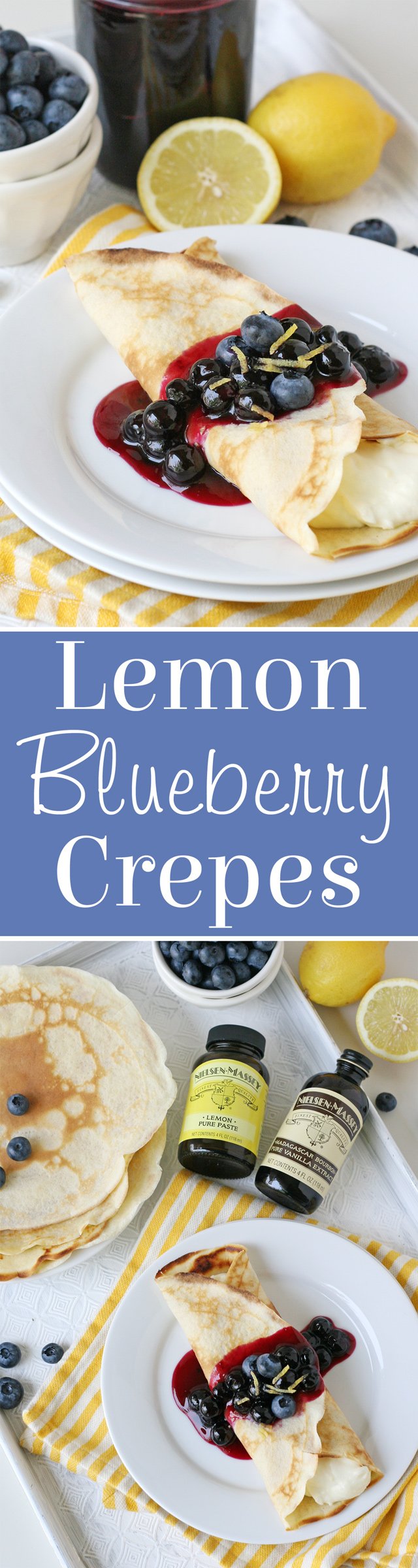 Lemon Blueberry Crepes Recipe - Homemade and delicious!
