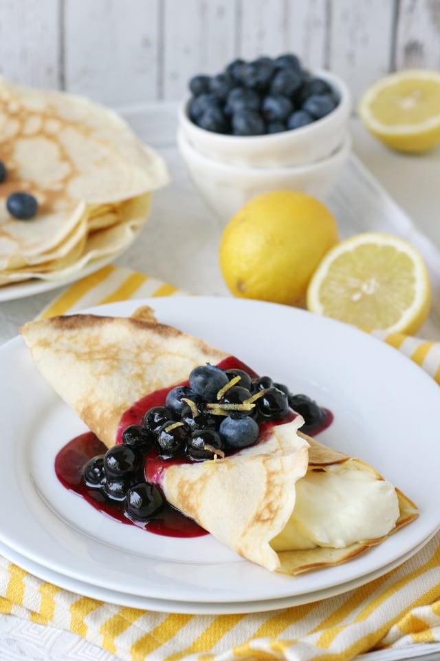 Lemon Blueberry Crepes Recipe