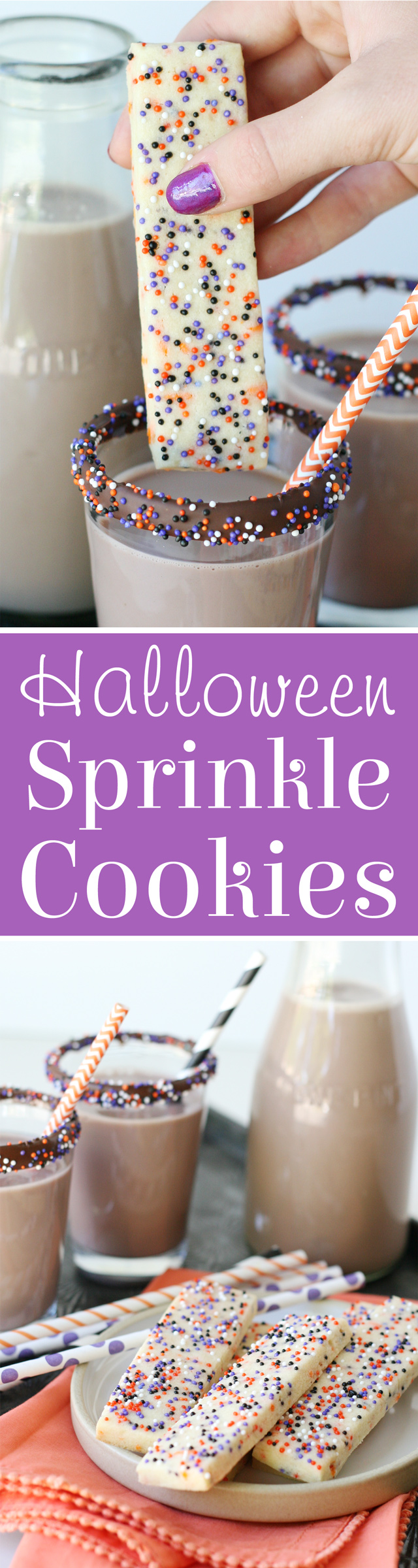 EASY Halloween Sprinkle Cookie Sticks!