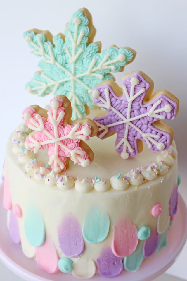 Sparkling Snowflake Cake - Feasting Is Fun