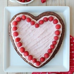 Raspberry Fudge Brownie Heart