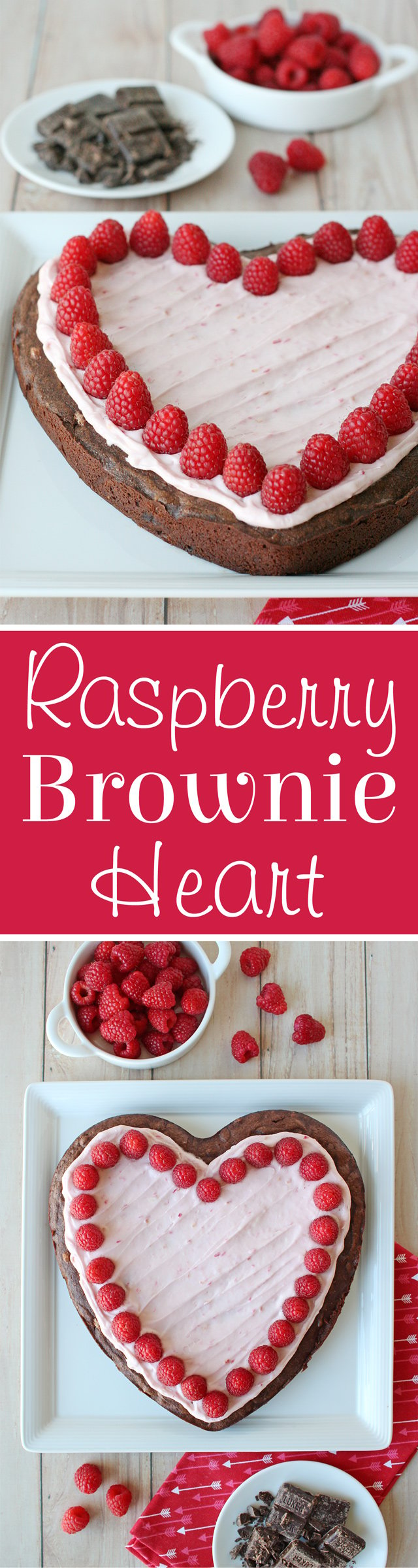 Raspberry Brownie Heart