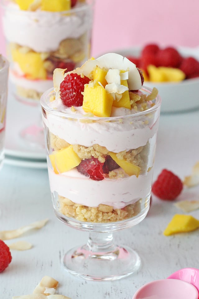 Raspberry Mango Trifle - Glorious Treats