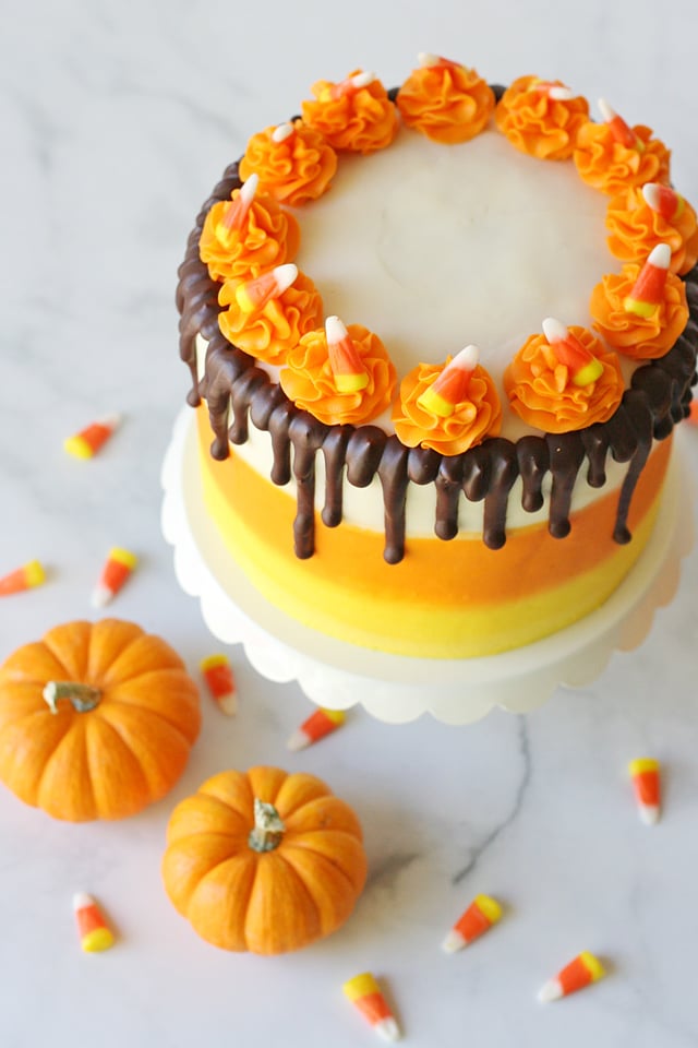 Candy Corn Chocolate Cake