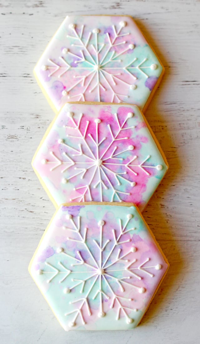 Snowflake Decorated Cookies