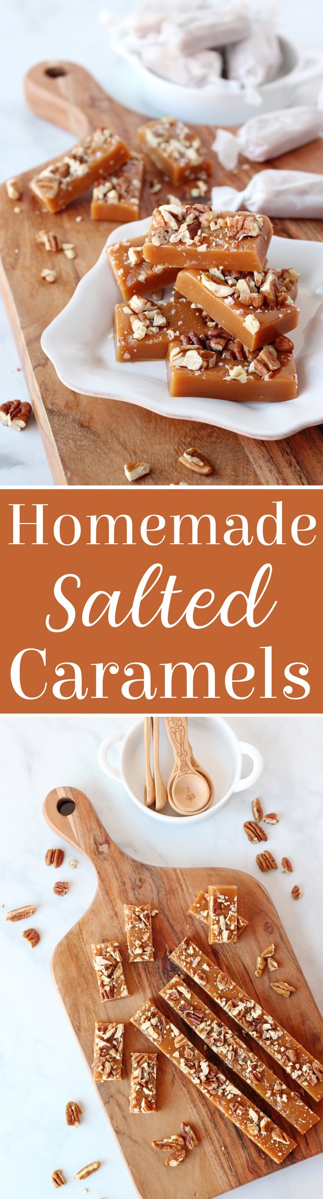 Salted Vanilla Caramels with Pecans - Glorious Treats