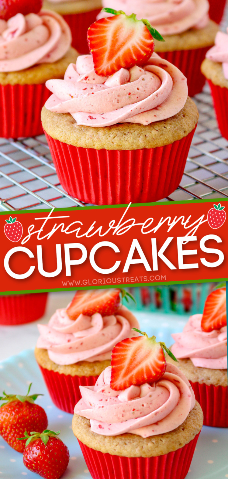 The BEST Homemade Strawberry Cupcakes Glorious Treats