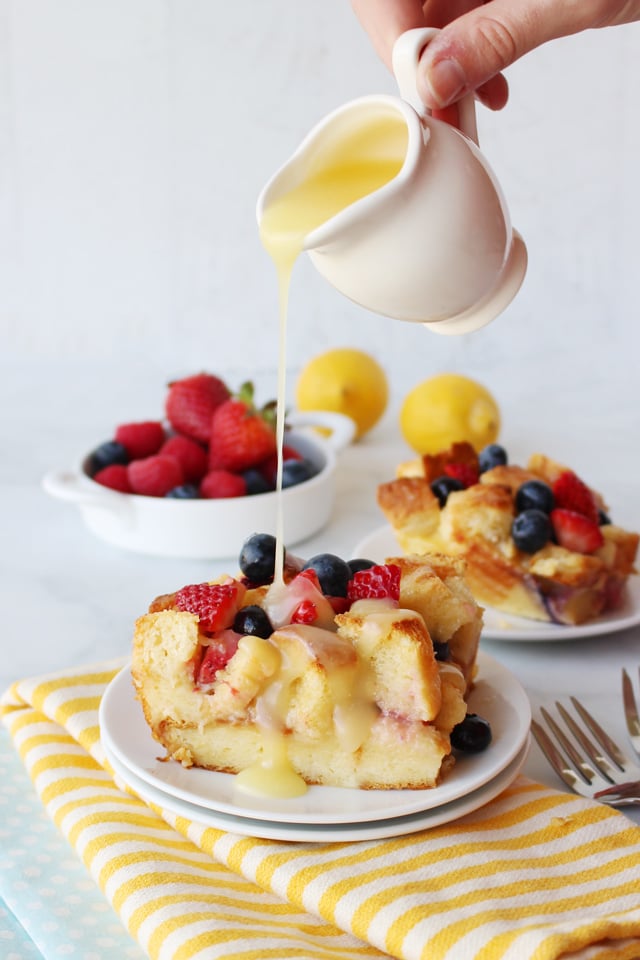 Lemon Berry Bread Pudding