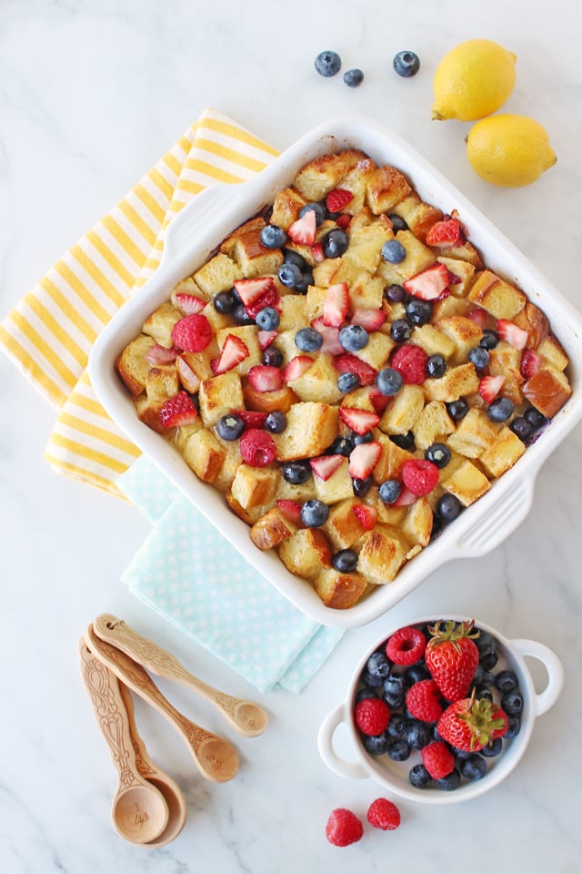 Lemon Berry Bread Pudding