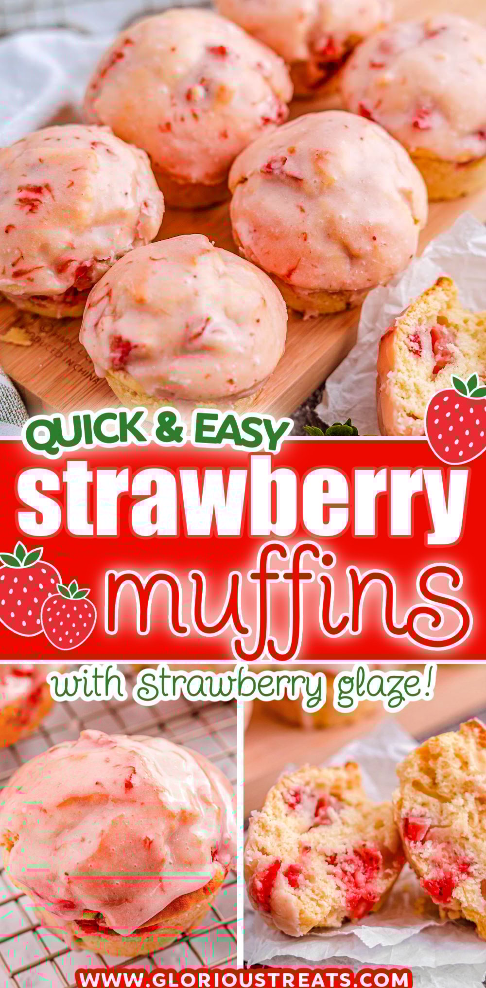 The BEST Strawberry Muffins Recipe Glorious Treats